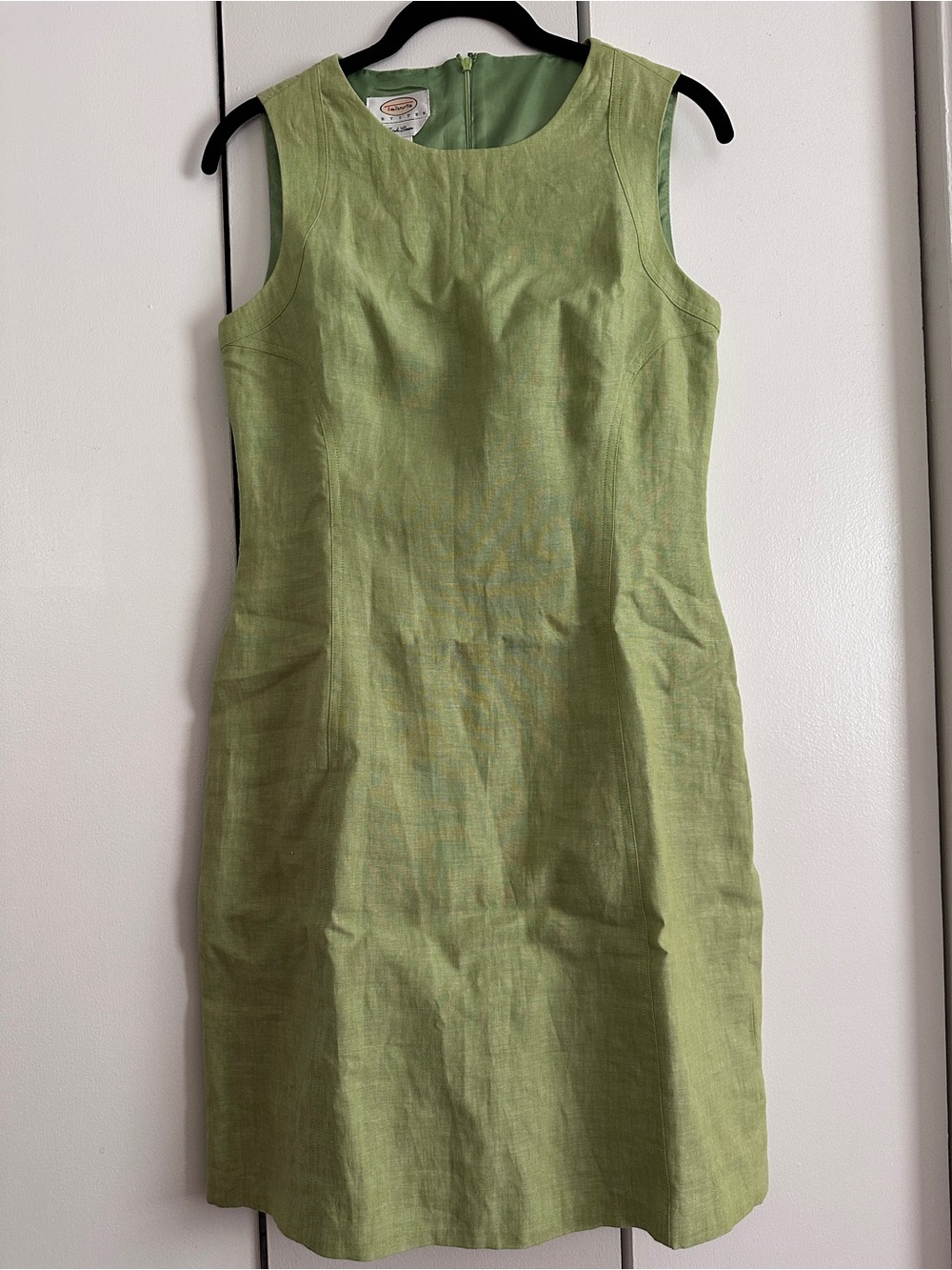 Talbots Petite Green Linen Dress